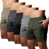 GYM REVOLUTION Men’s 5 Pack Quick Dry Training Shorts