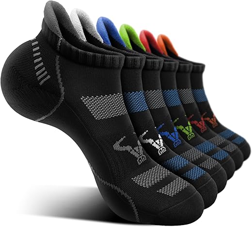 BULLIANT Men's Ankle Athletic Socks, Cushioned