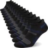 COOPLUS Mens Ankle Socks Cushioned Low Cut