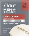 DOVE MEN + CARE Men’s Bar Soap Deep Clean 2 Bars