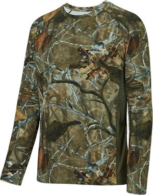 BASSDASH Men's Camo Performance Long Sleeve Shirt FS13M
