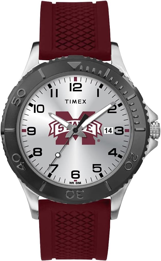 Timex Men's Collegiate Gamer 42mm Watch β Mississippi State Bulldogs