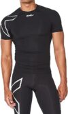 2XU Men’s Core Compression T-Shirt – Black/Silver