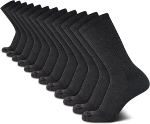 AND1 Men's Crew Socks - 12 Pack Performance Cushion