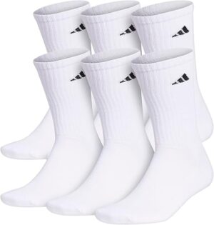 adidas Men's Cushioned Crew Socks (6 Pairs)