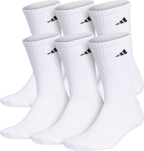 adidas Men's Cushioned Crew Socks (6 Pairs)