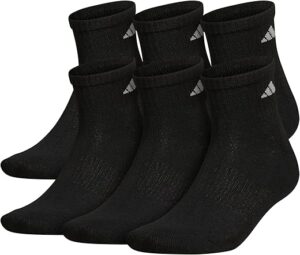 adidas Men’s Cushioned Quarter Socks (6 Pairs)