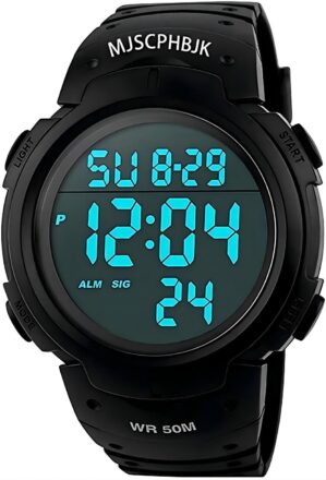 SKMEI Mens Digital Sports Watch, Waterproof LED