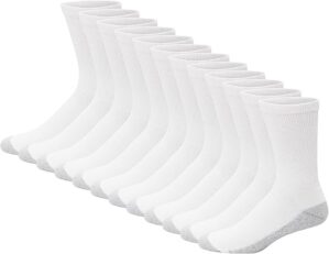 Hanes Men’s Double Tough Crew Socks, 12-Pack