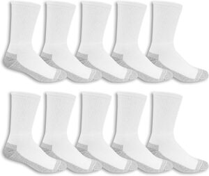 Fruit of the Loom Men's Durable Crew Socks With Arch