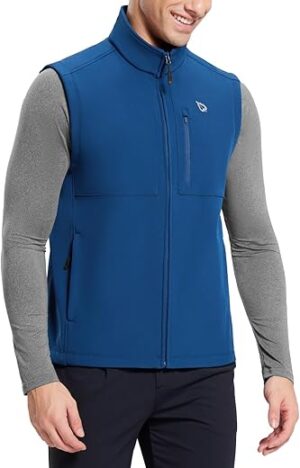 BALEAF Men’s Golf Vest Fleece Lined Softshell