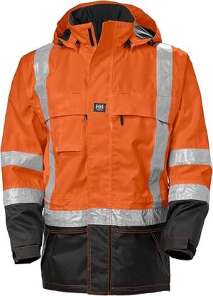 Helly-Hansen Men's Hi Vis Rain Jacket - Waterproof