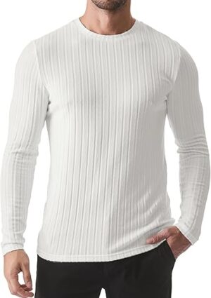 JMIERR Men’s Long Sleeve Slim Fit T-Shirt