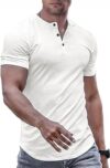 JMIERR Men’s Muscle Slim Henley Shirt