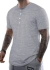 JMIERR Men’s Muscle Slim V-Neck Henley Shirt