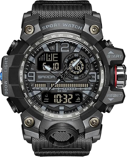 KXAITO Men's Outdoor Waterproof Military Watch 3133