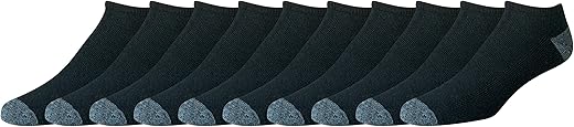Amazon Essentials Men's Performance Athletic No-Show Socks, 10 Pairs