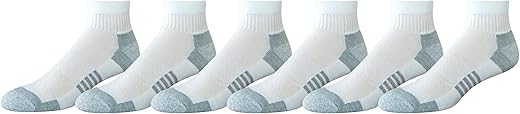Amazon Essentials Men's Performance Cotton Athletic Socks, 6 Pairs