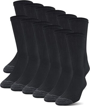 Gildan Men's Polyester Crew Socks (12 Pairs)