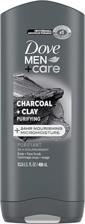 DOVE MEN + CARE Men’s Purifying Charcoal + Clay Wash, 13.5 oz