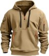 RTTUIOP Men’s Quarter Zip Tactical Sweatshirt