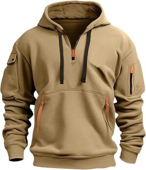 RTTUIOP Men’s Quarter Zip Tactical Sweatshirt