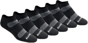 Saucony Men’s Rundry Mesh Ventilating No-Show Socks