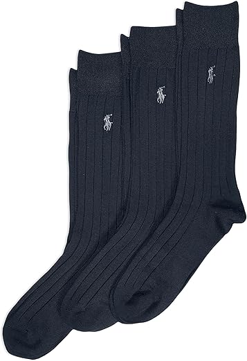 POLO RALPH LAUREN Men's Super Soft Ribbed Dress Socks