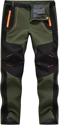 TBMPOY Men's Waterproof Fleece Lined Ski Pants