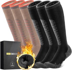 Solumeno Merino Wool Ski Socks (3/6 Packs)