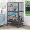 YITAHOME Metal 4-Tiers Small Animal Cage Double-Story