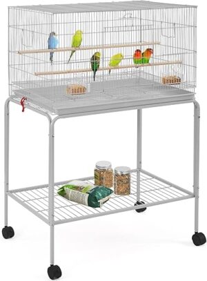 Yaheetech Metal Flight Bird Cage With Stand