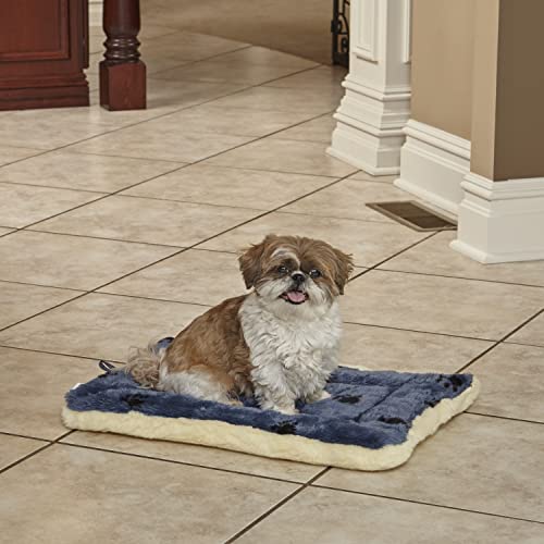 MidWest Homes for Pets Reversible Paw Print Pet Bed, Blue/White - Image 2