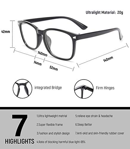 MIGSIR Blue Light Blocking Glasses 6 Pack - Image 4