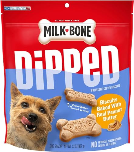 Milk-Bone Dipped Dog Treat Biscuits, Peanut Butter - Image 3
