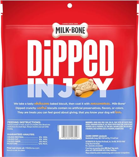 Milk-Bone Dipped Dog Treat Biscuits, Peanut Butter - Image 4