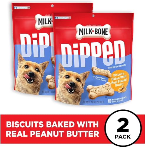 Milk-Bone Dipped Dog Treat Biscuits, Peanut Butter - Image 2