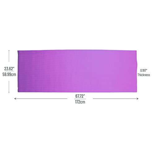 Mind Reader All Purpose Extra Thick Yoga Mat YOGAPVC-PUR - Image 3
