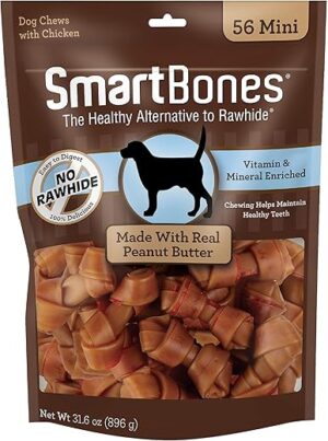 SmartBones Mini Bones With Real Peanut Butter Chews