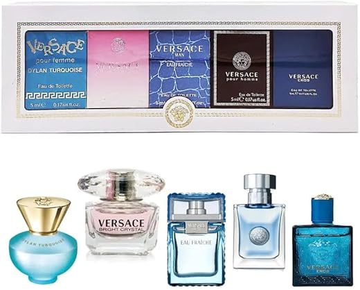 Versace Miniatures Collection for Unisex - 5 Pc Set