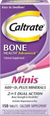 Caltrate Minis 600 Plus D3 Minerals Supplement – 150 Count