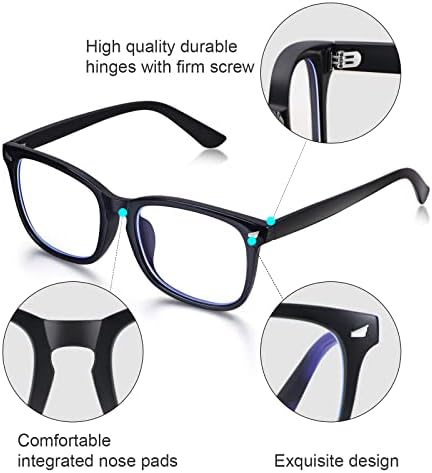 minlen Blue Light Blocking Square Eyeglasses - Image 4