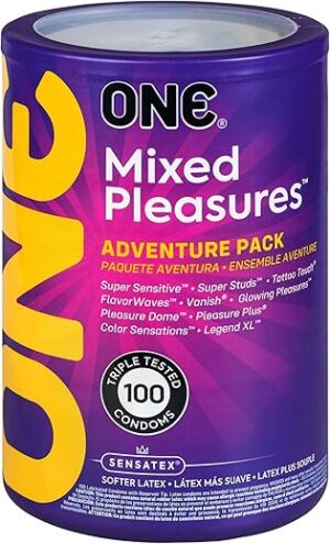 One Mixed Pleasures Variety Latex Condom Pack