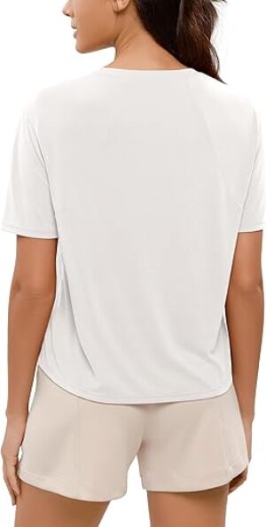 ODODOS Modal Soft Short Sleeve Yoga Tee