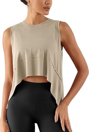 ODODOS Modal Soft Sleeveless Crop Top for Women
