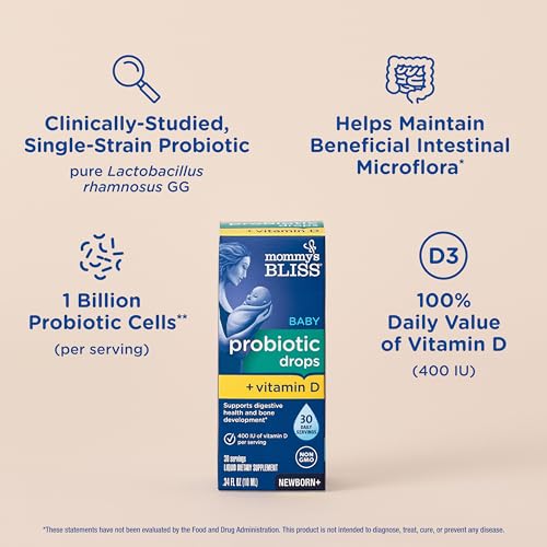 Mommy's Bliss Baby Probiotic Drops With Vitamin D, 0.34 Fl Oz - Image 4