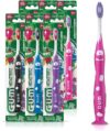 GUM Monsterz Jr Kids’ Toothbrush With Suction Cup, 1ct (6pk)