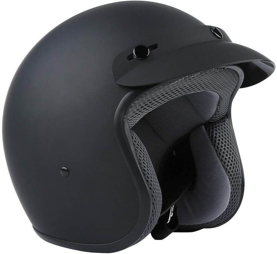 TCMT Motorcycle 3/4 Open Face Helmet DOT Approved