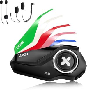 LEXIN Motorcycle Bluetooth Headset With Mics