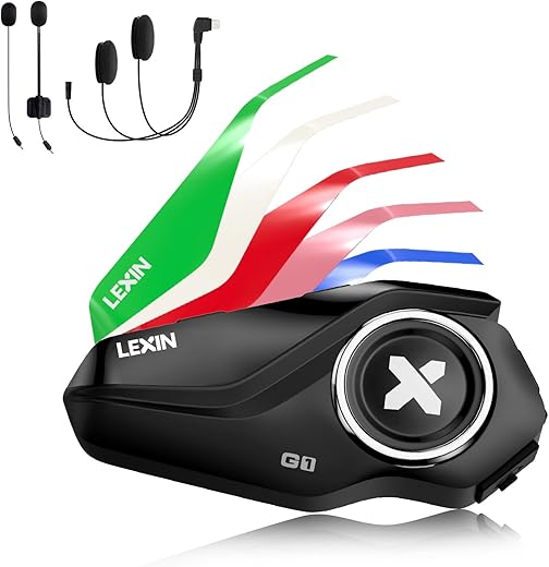 LEXIN Motorcycle Bluetooth Headset With Mics